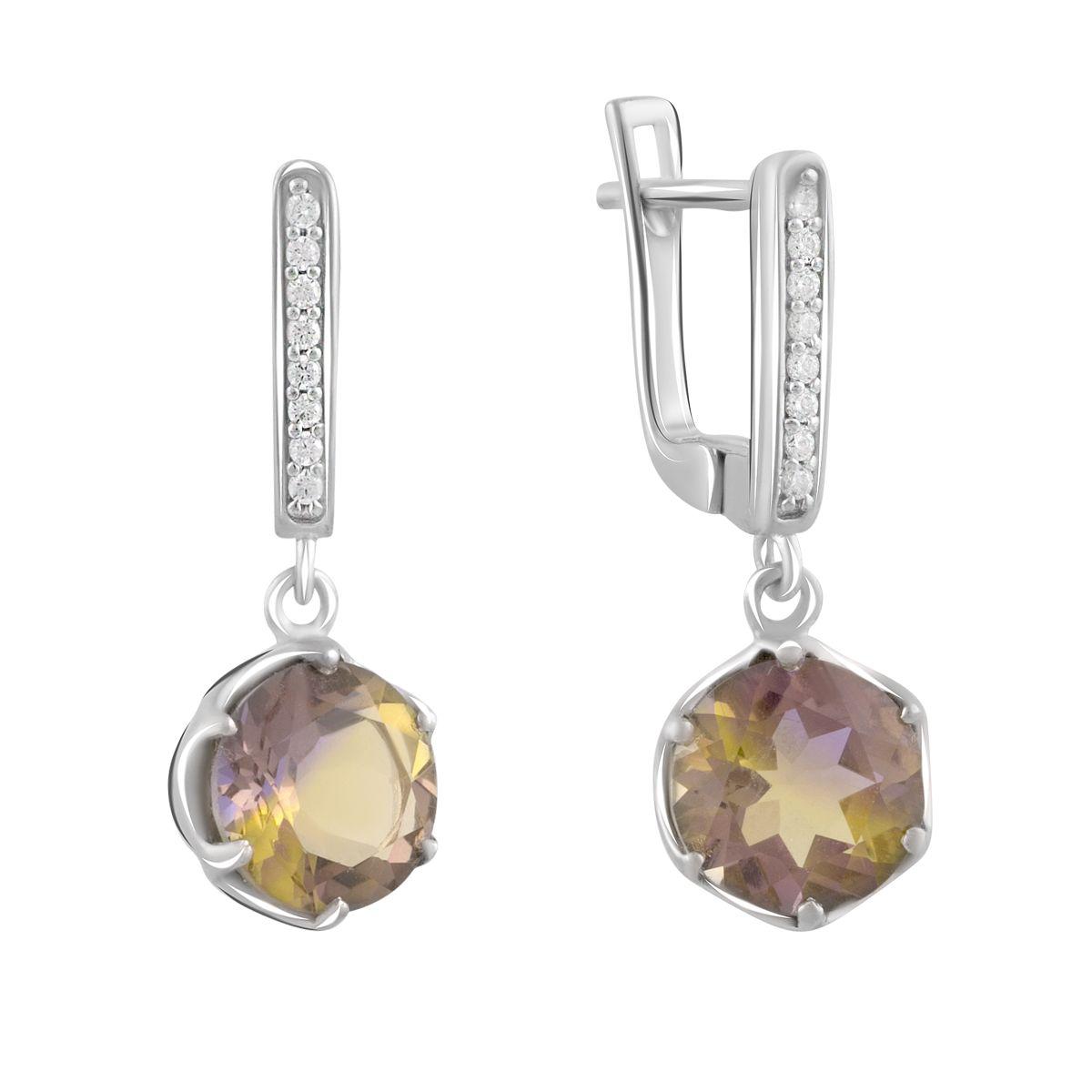 

Серебряные серьги SilverAlex с аметрином nano 6.833ct