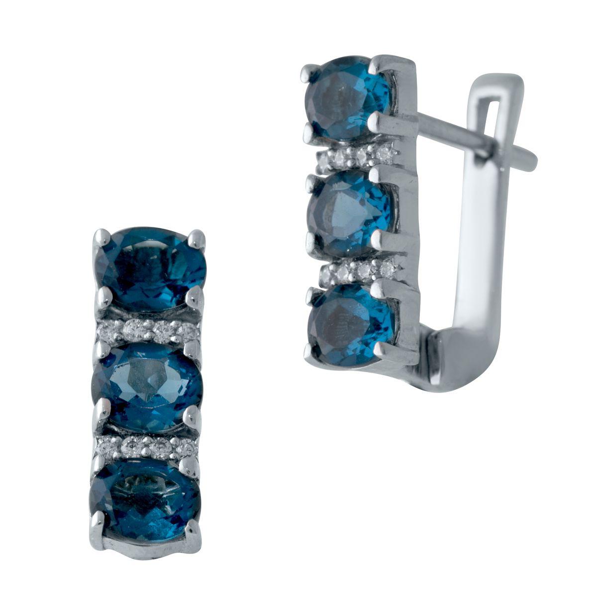 

Серебряные серьги SilverAlex с натуральным топазом Лондон Блю 1.805ct