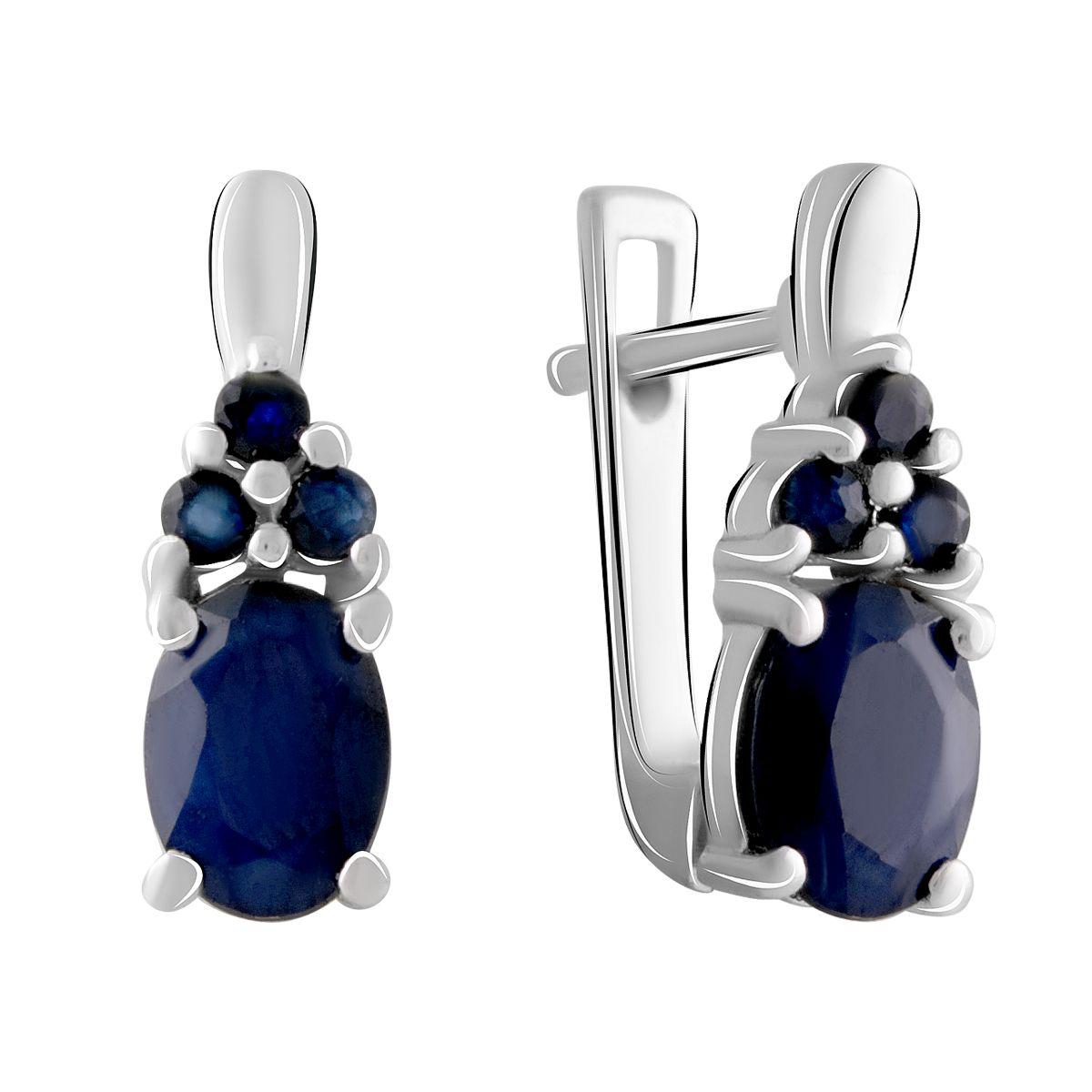 

Серебряные серьги SilverAlex с натуральным сапфиром 1.875ct