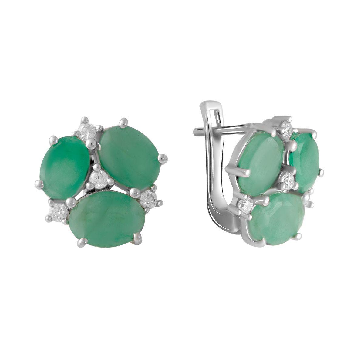 

Серебряные серьги SilverAlex с натуральным изумрудом 6.06ct