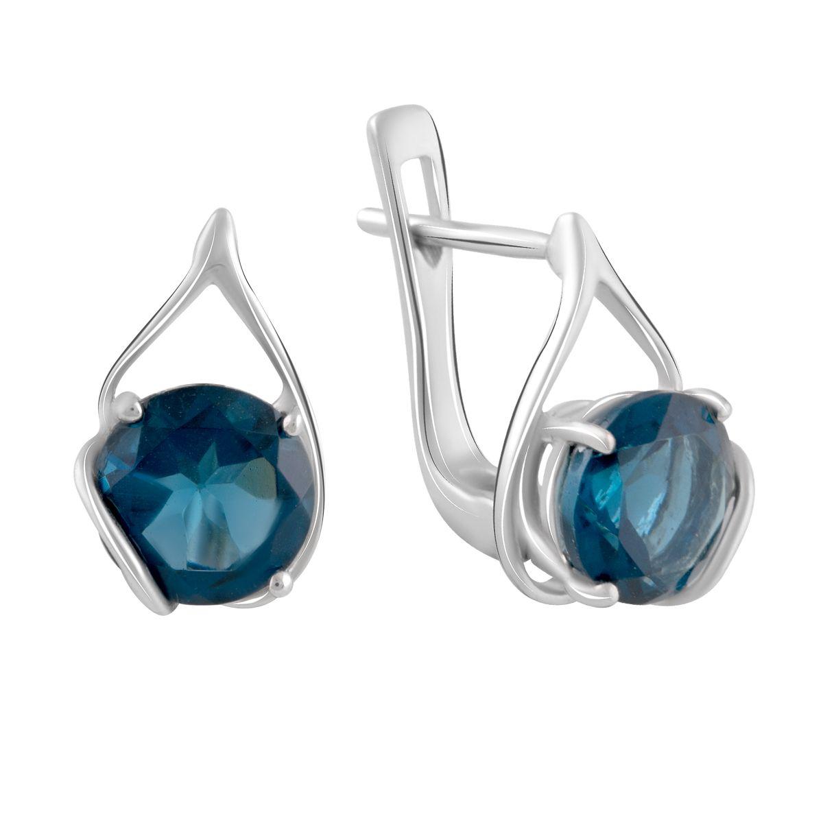 

Серебряные серьги SilverAlex с натуральным топазом Лондон Блю 0.618ct