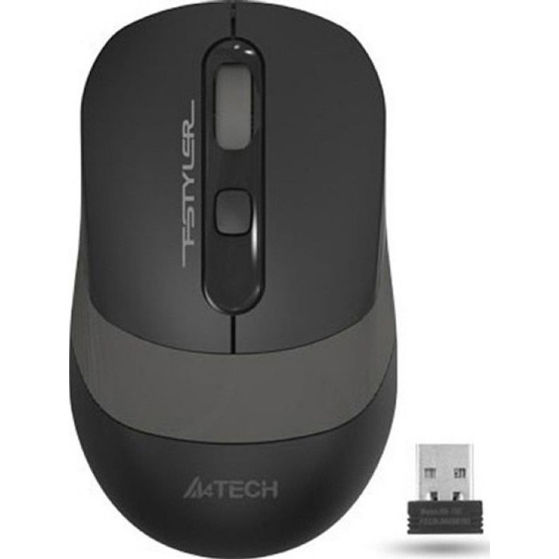 

Миша бездротова A4Tech Fstyler FG10 (Grey), USB, колір чорний+сірий