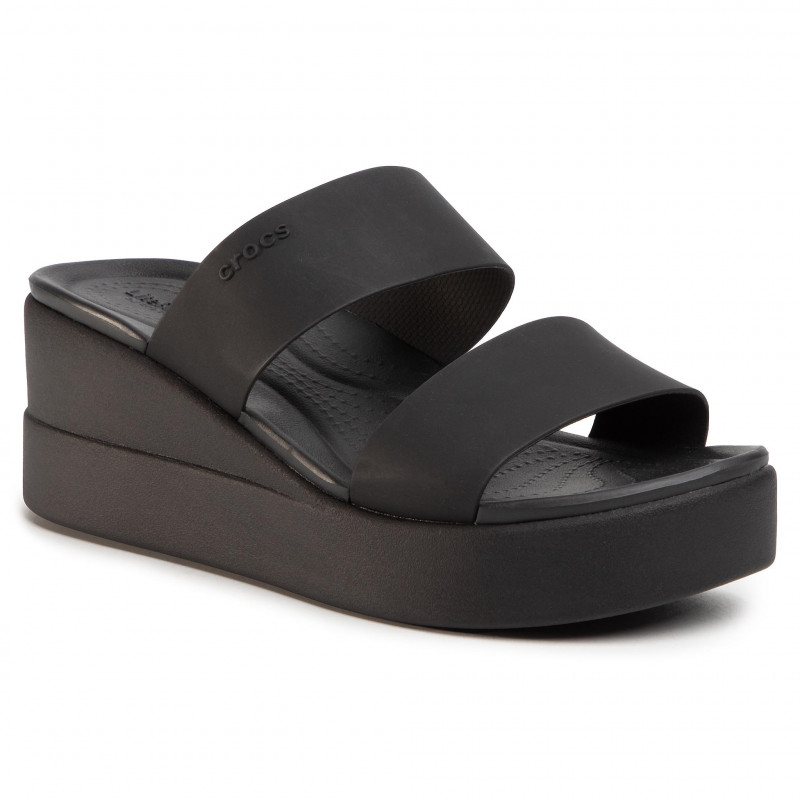 

Шлепанцы Crocs Brooklyn Mid Wedge 206219-060 W7 37-38 23.8 см черные