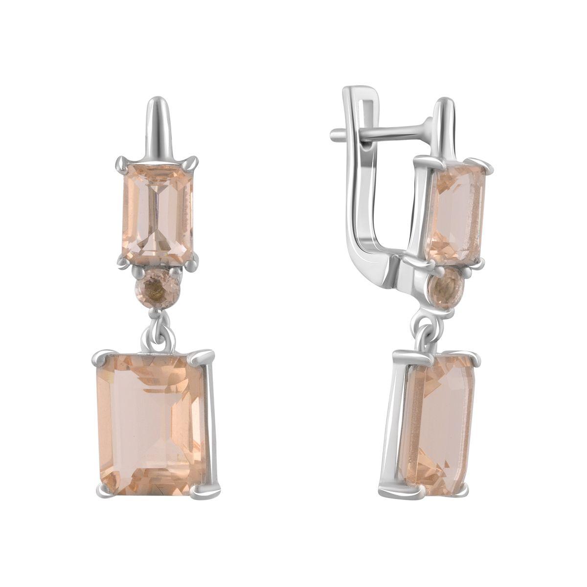 

Серебряные серьги SilverAlex с морганитом nano 5.508ct