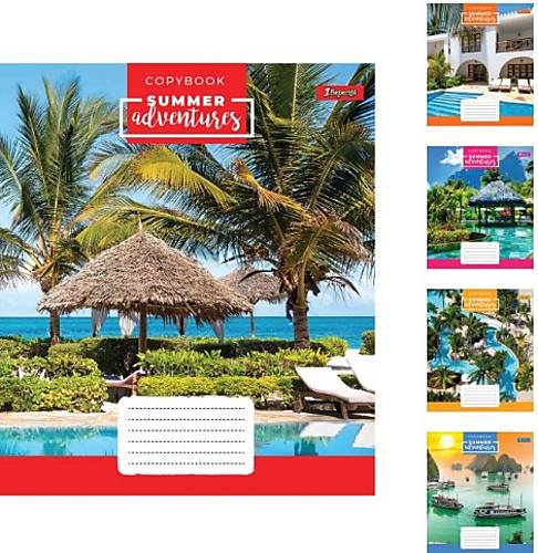 

Тетрадь А5 24 листа в линию Summer adventures (20шт. в упак 5 дизайнов) 1 Вересня (765451)