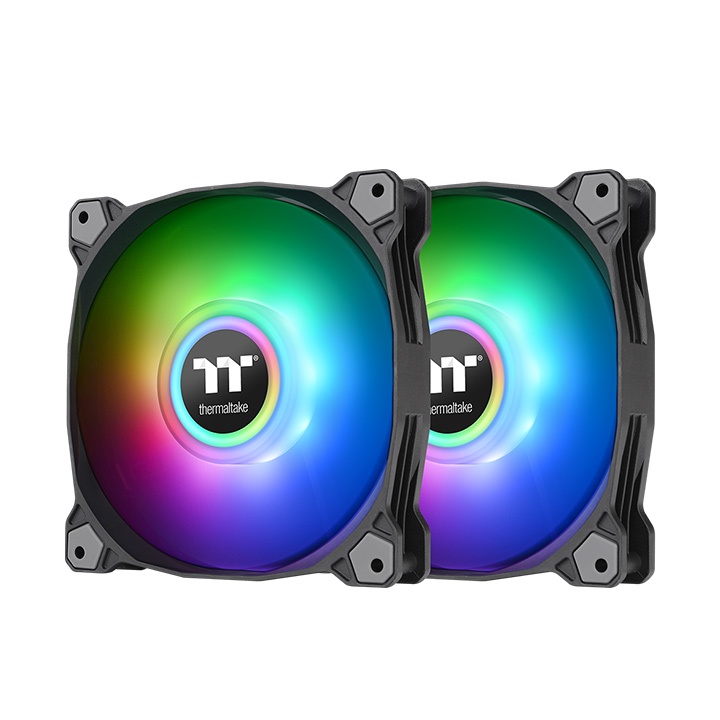 

Вентилятор Thermaltake Pure Duo 12 ARGB Sync Radiator Fan (2-Fan Pack) (CL-F115-PL12SW-A), 120х120х25 мм, 4pin, черный