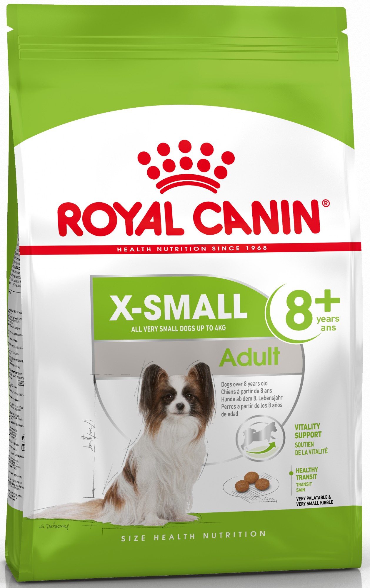 

Сухой корм Royal Canin X-Small Adult 8+ для собак миниатюрных размеров от 8 лет 1.5 кг (3182550831345)