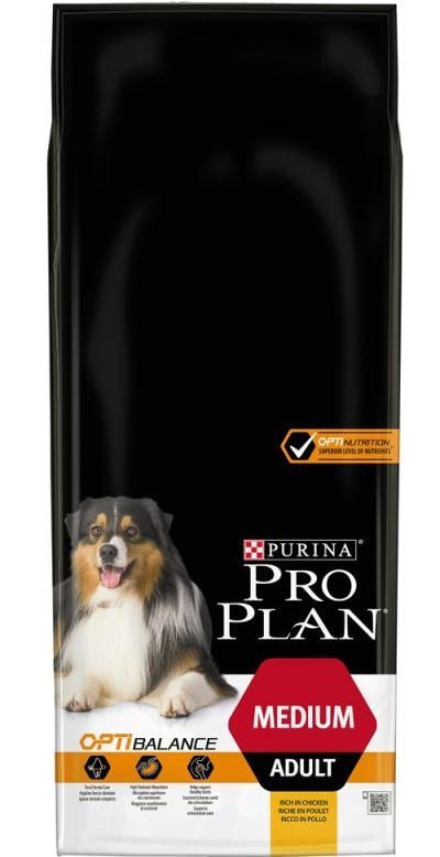 

Сухой корм Purina Pro Plan Dog Medium Adult с курицей 14 кг (7613035120488)