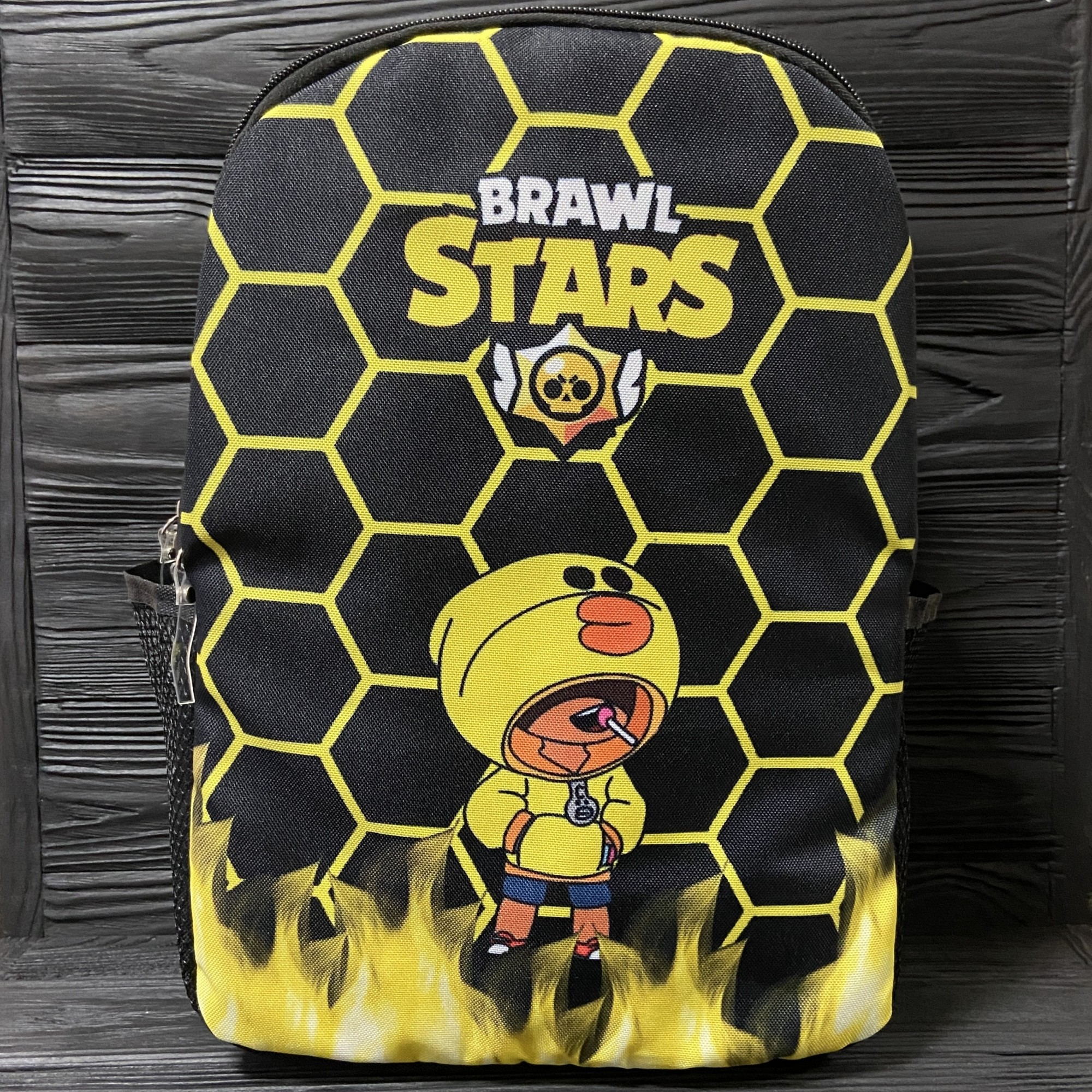 

Рюкзак Brawl Stars (Бравл Старс) Леон Уточка Черный с Желтым