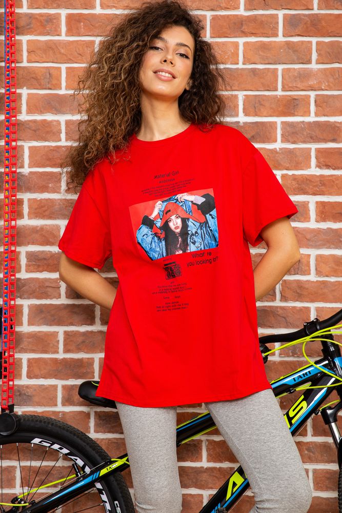 

Футболка AGER Oversize Красный 180R602