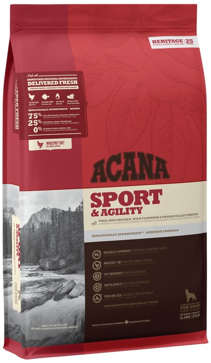 

Сухой корм ACANA Sport & Agility для активных и спортивных собак всех пород 11 кг (a53011) (64992530112)