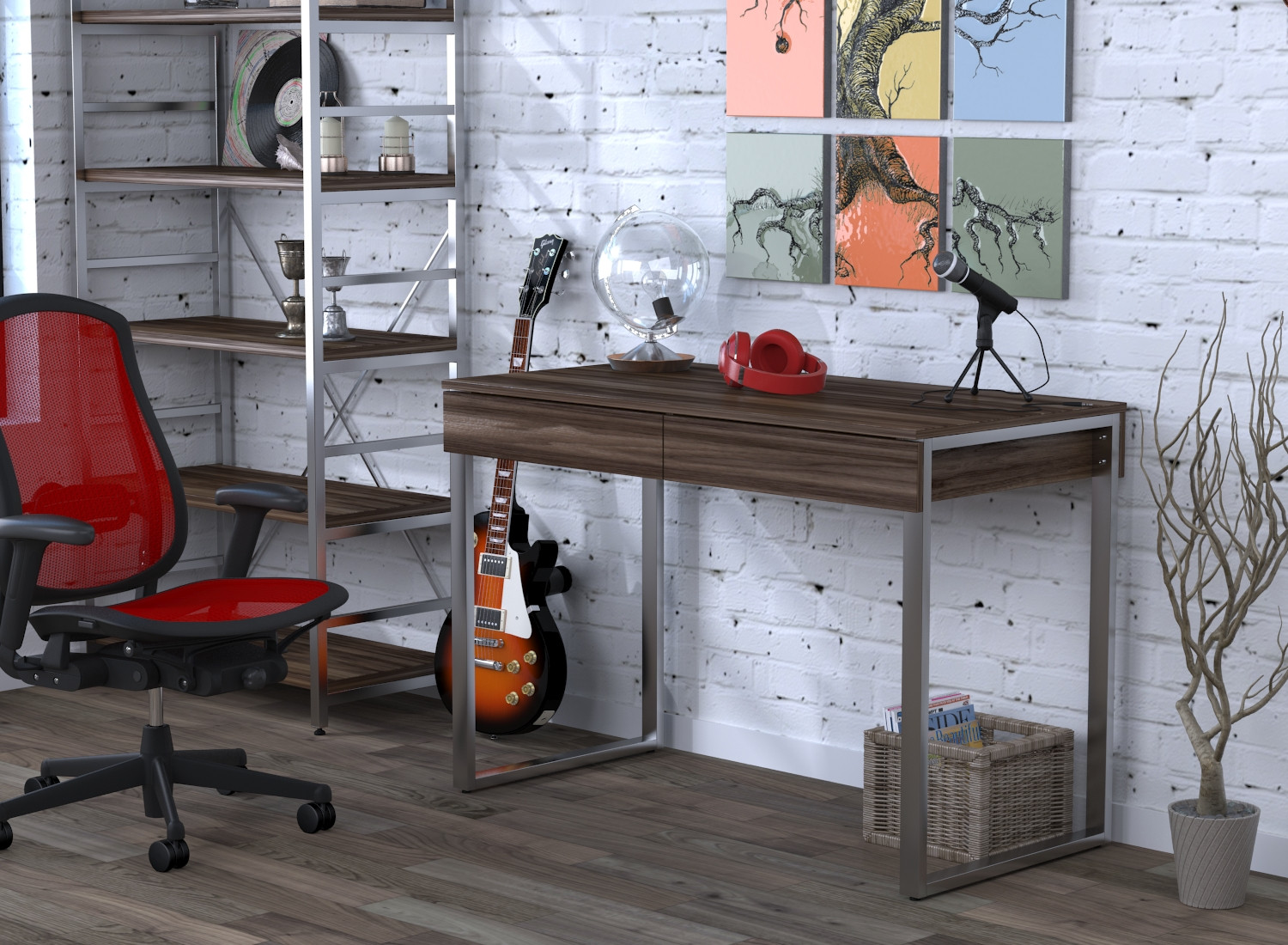 

Письменный стол L-11 Loft design Орех Модена