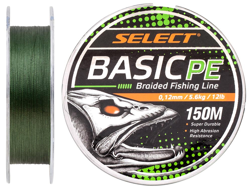 

Шнур Select Basic PE 150m (темн-зел.) 0.12mm 12lb/5.6kg (арт.123418701822)