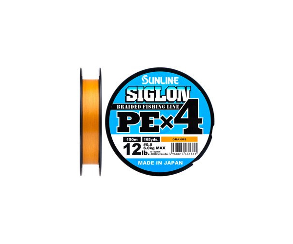 

Шнур Sunline Siglon PE х4 orange 150m (оранж.) #0.8/0.153mm 12lb/6.0kg (арт.123416580931)