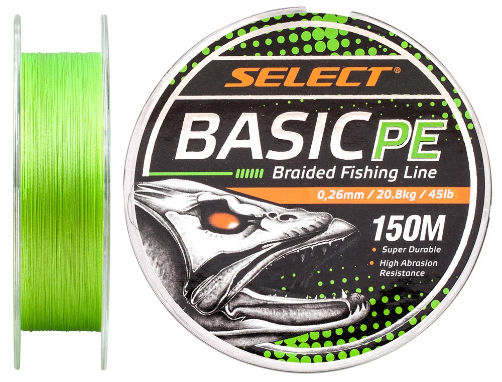 

Шнур Select Basic PE 150m (салат.) 0.26mm 45lb/20.8kg (арт.123418701871)