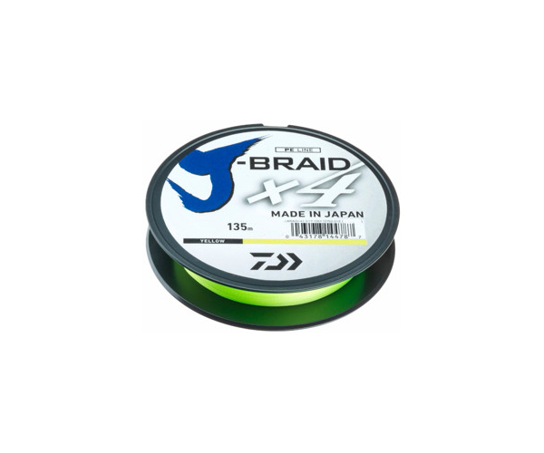 

Шнур DAIWA J-Braid X4E 135m col Yellow 0.29mm 41lb/18.6kg (арт.123421352430)