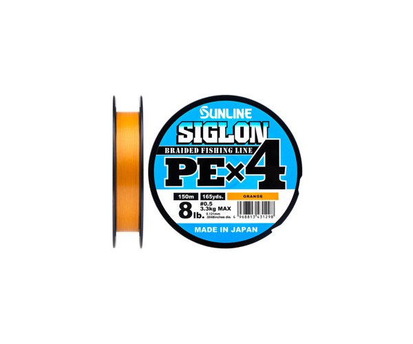 

Шнур Sunline Siglon PE х4 orange 150m (оранж.) #0.5/0.121mm 8lb/3.3kg (арт.123416580929)