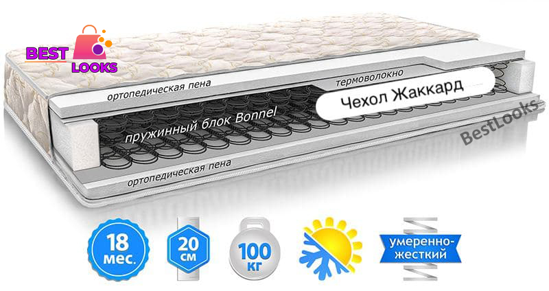 

Матрас двусторонний 150х200 EMM Шанс 2 зима-лето