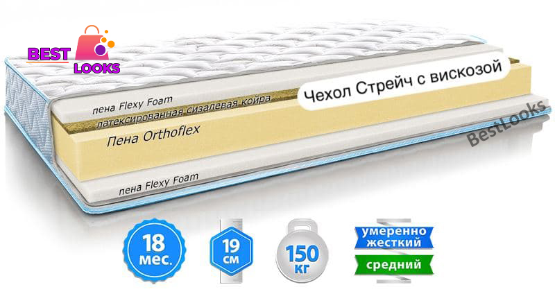 

Матрас ортопедический 180х200 Sleep&Fly Flex Fitness