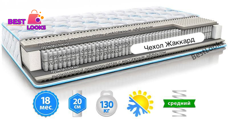 

Матрас ортопедический 80х200 Sleep&Fly Optima