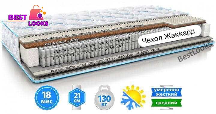 

Матрас ортопедический 150х190 Sleep&Fly Daily 2in1