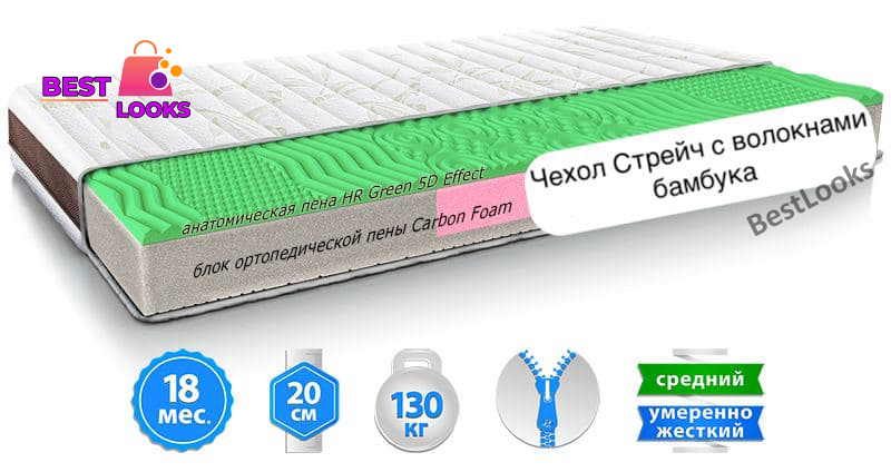 

Матрас ортопедический 90х190 Take&Go Bamboo NEO GREEN