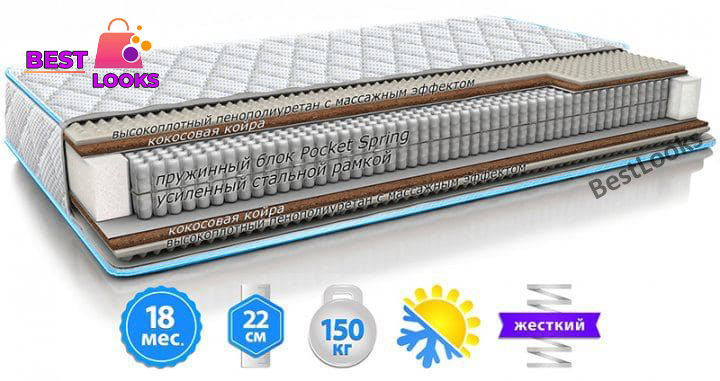 

Матрас ортопедический 120х200 Sleep&Fly Extra стрейч с вискозой