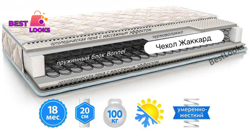 

Матрас двусторонний 90х190 EMM ЭКО 53