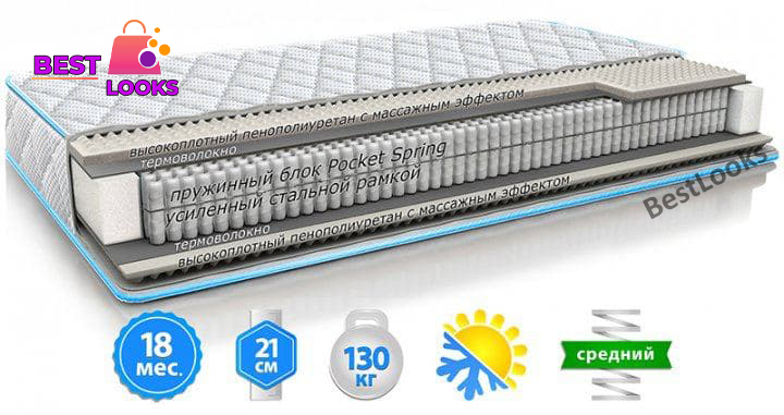 

Матрас ортопедический 70х190 Sleep&Fly Optima стрейч с вискозой