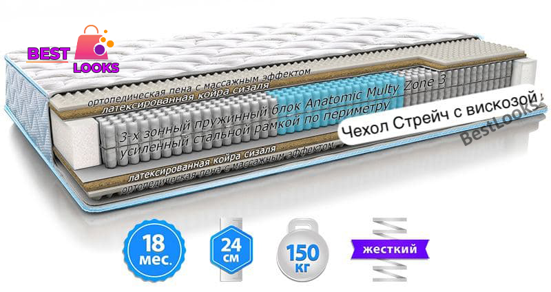 

Матрас ортопедический 140х190 Sleep&Fly Extra Fitness