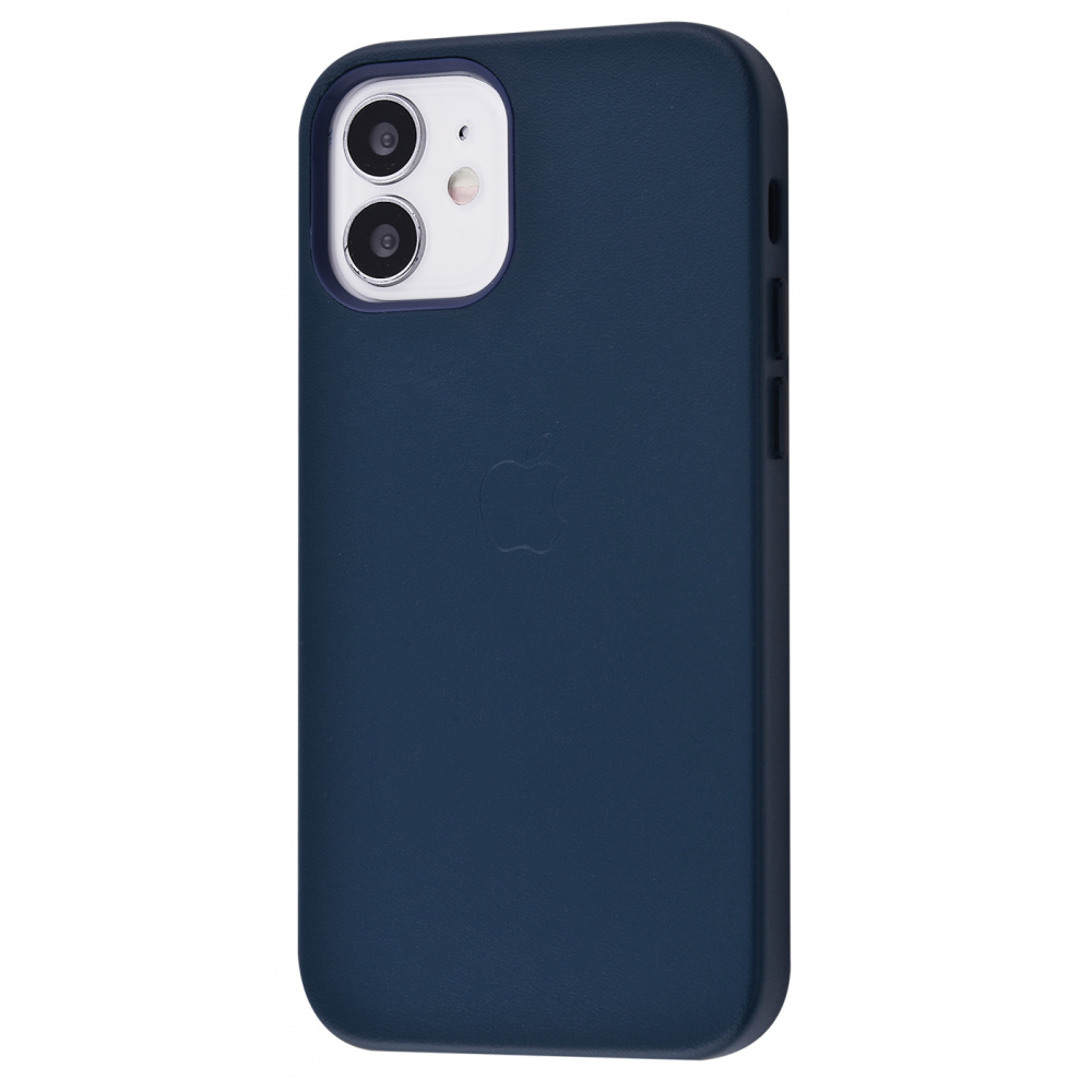 

Чехол Leather Case with MagSafe для iPhone 12 mini baltic blue