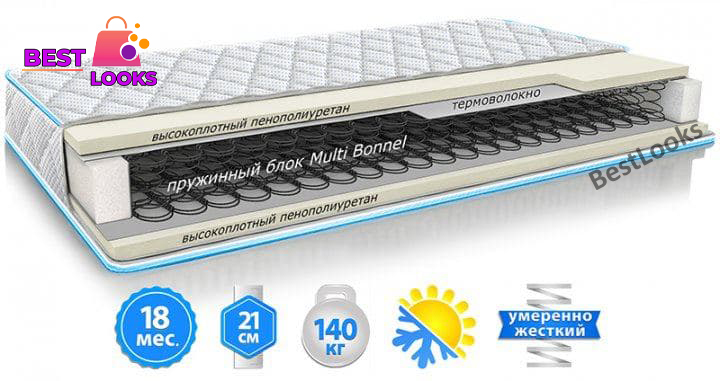 

Матрас двусторонний 180х200 Sleep&Fly Standart Plus стрейч с вискозой