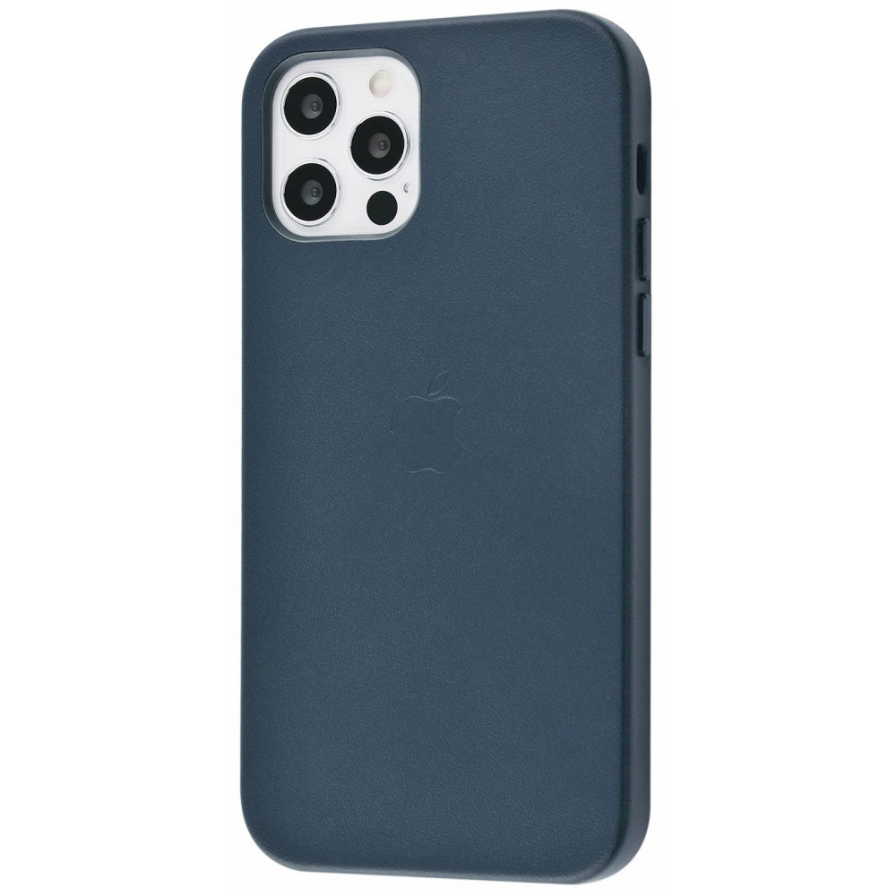 

Чехол Leather Case with MagSafe для iPhone 12/12 Pro baltic blue
