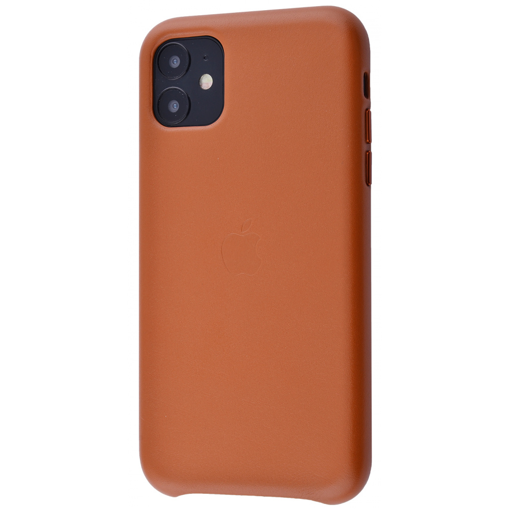 

Чехол Leather Case для iPhone 11 saddle brown