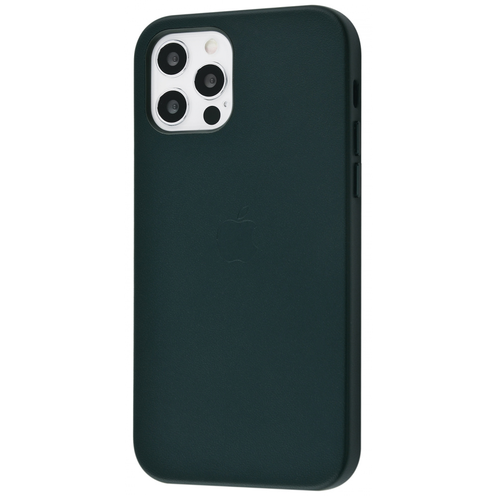 

Чехол Leather Case with MagSafe для iPhone 12/12 Pro forest green