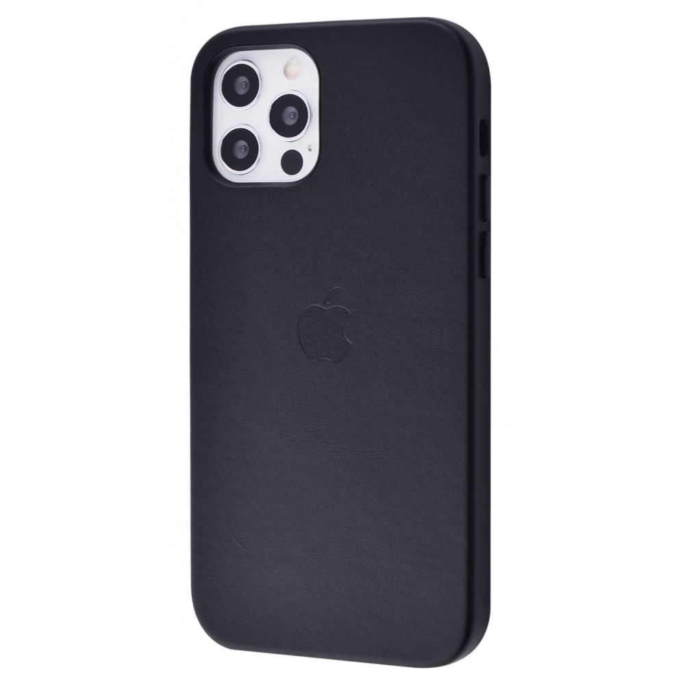 

Чехол Leather Case with MagSafe для iPhone 12/12 Pro black