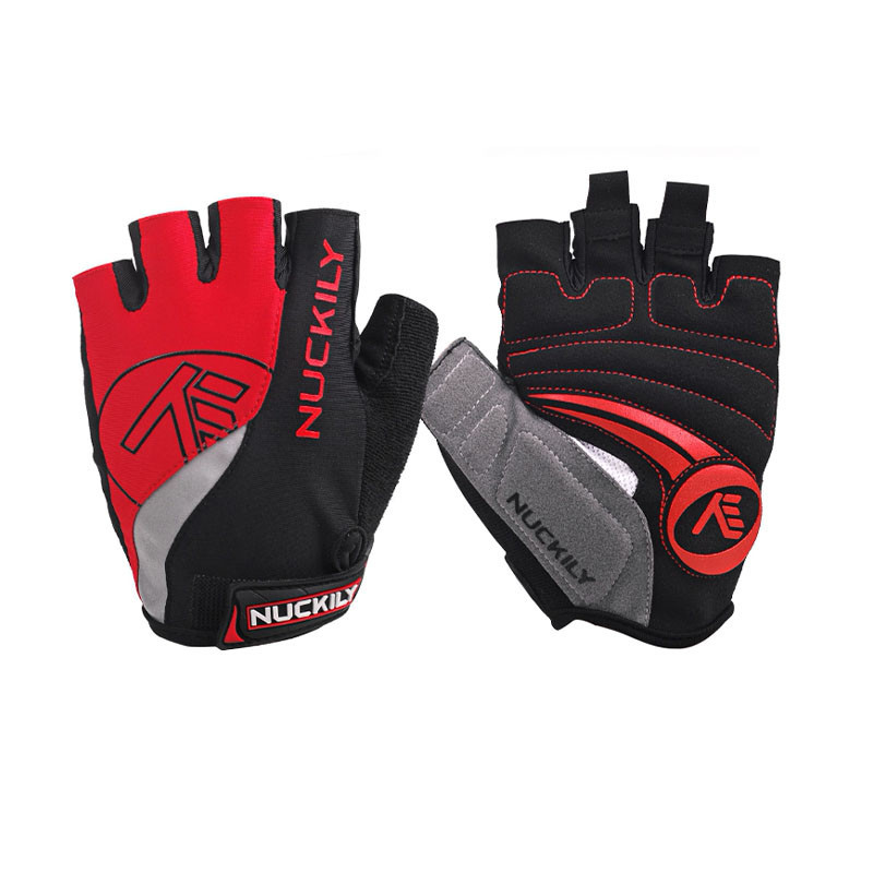 

Перчатки велосипедные Nuckily PC01 M Red без пальцев спортивные велоперчатки (SKU_7323-24720)