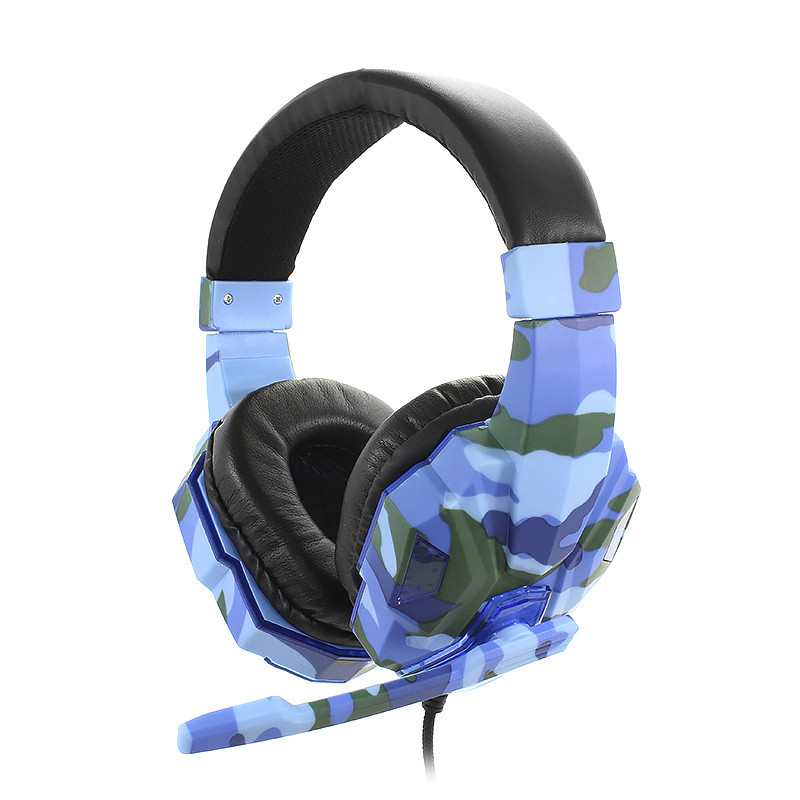 

Проводная гарнитура SOYTO SY830MV Camouflage Blue с микрофоном для общения по скайпу компьютерная для геймеров (SKU_1358-16360)