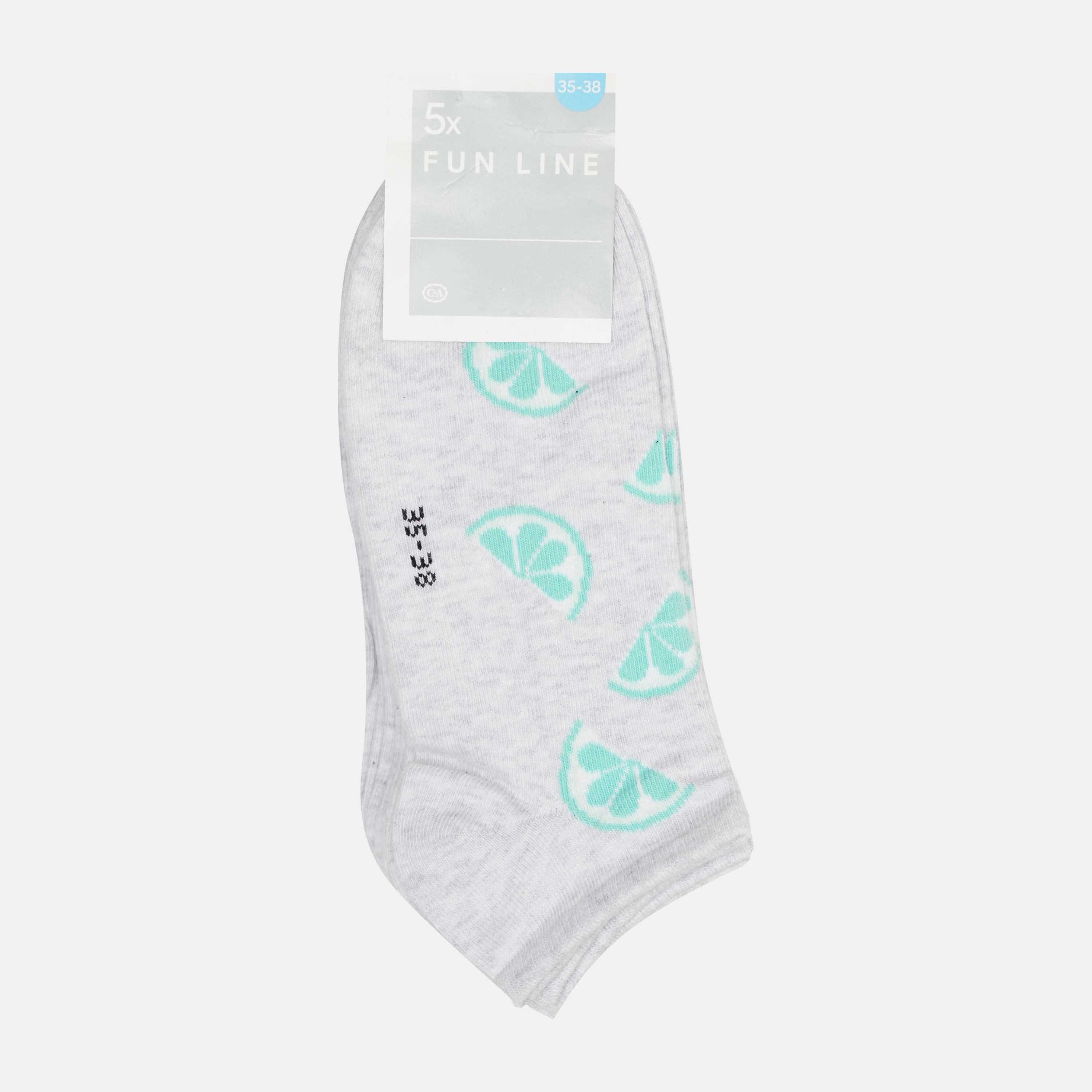 

Носки (5 пар) C&A   светло серый принт 2050170040605, Носки (5 пар) C&A 35 38 светло серый принт 2050170040605