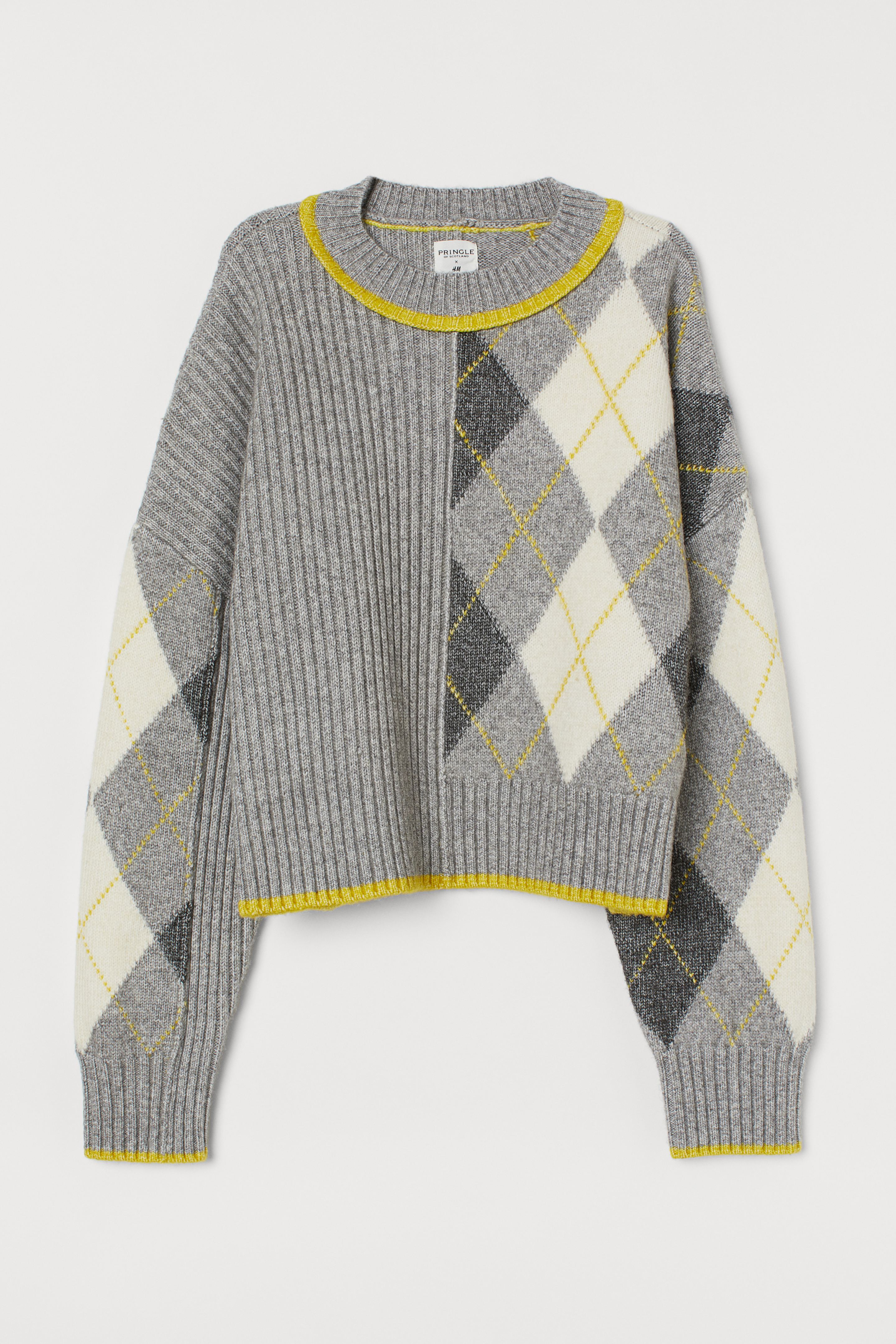 

Джемпер H&M XS серый ромбы 8041690