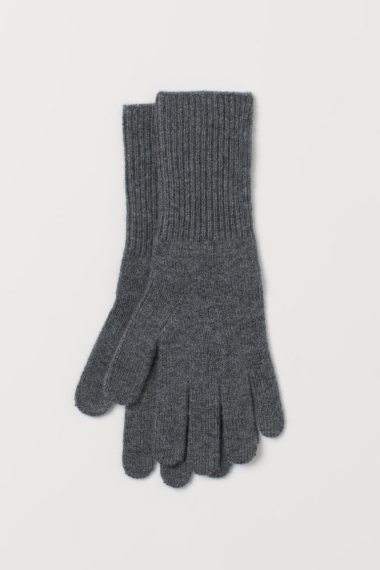 

Перчатки H&M One Size темно серый 5088885252