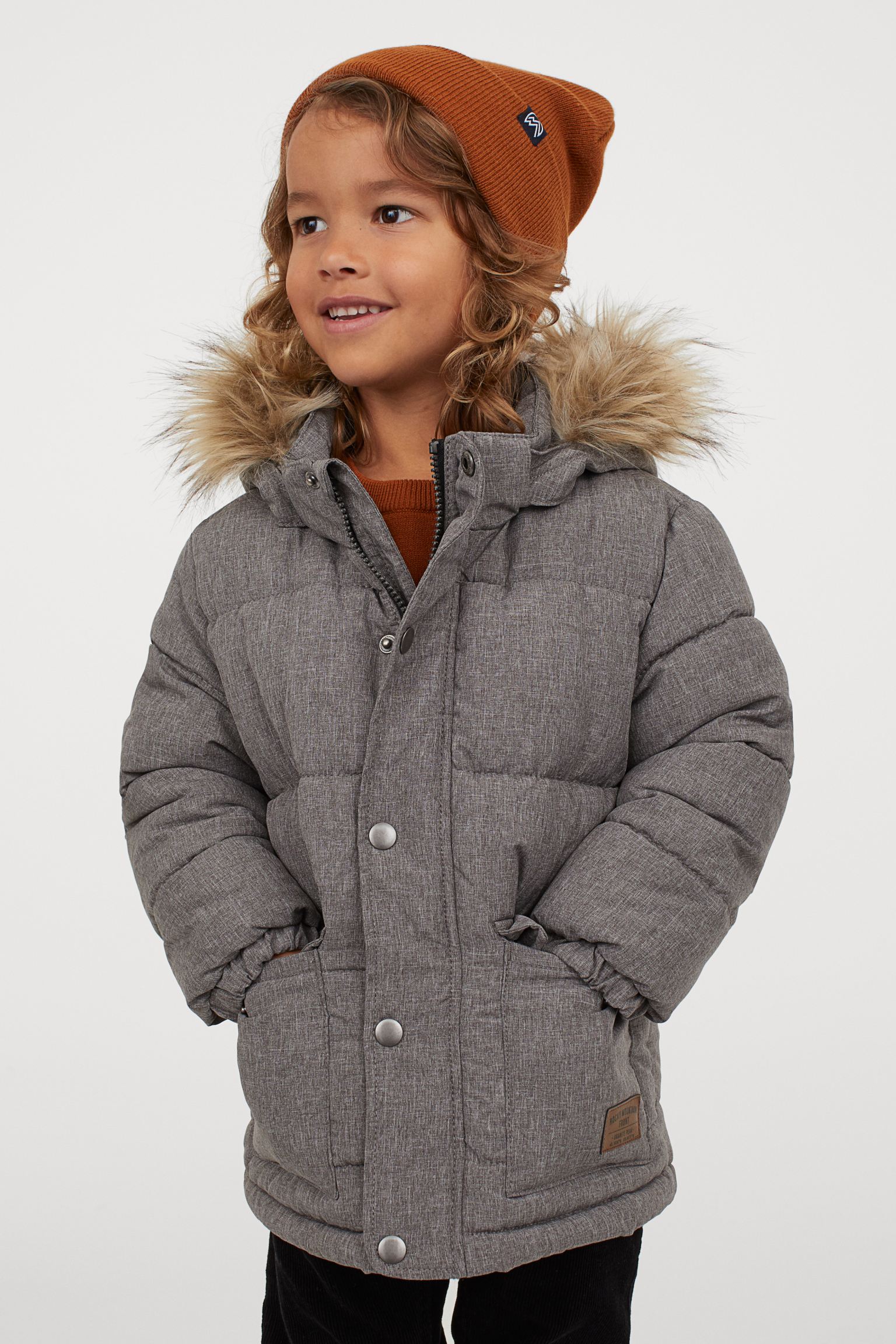 

Куртка H&M 98см серый меланж 6088459412