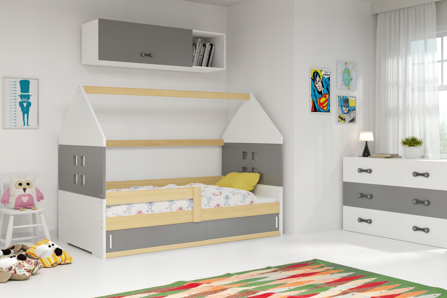 

Детская комната KidsBunkBed D-09 венге темный желтый 1636х790х740 мм