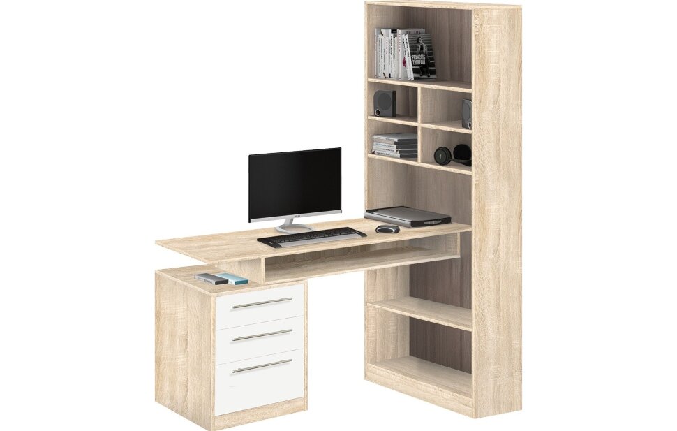 

Стол компьютерный KidsBunkBed C-017 дуб сонома белый 1260х 720х1770 мм