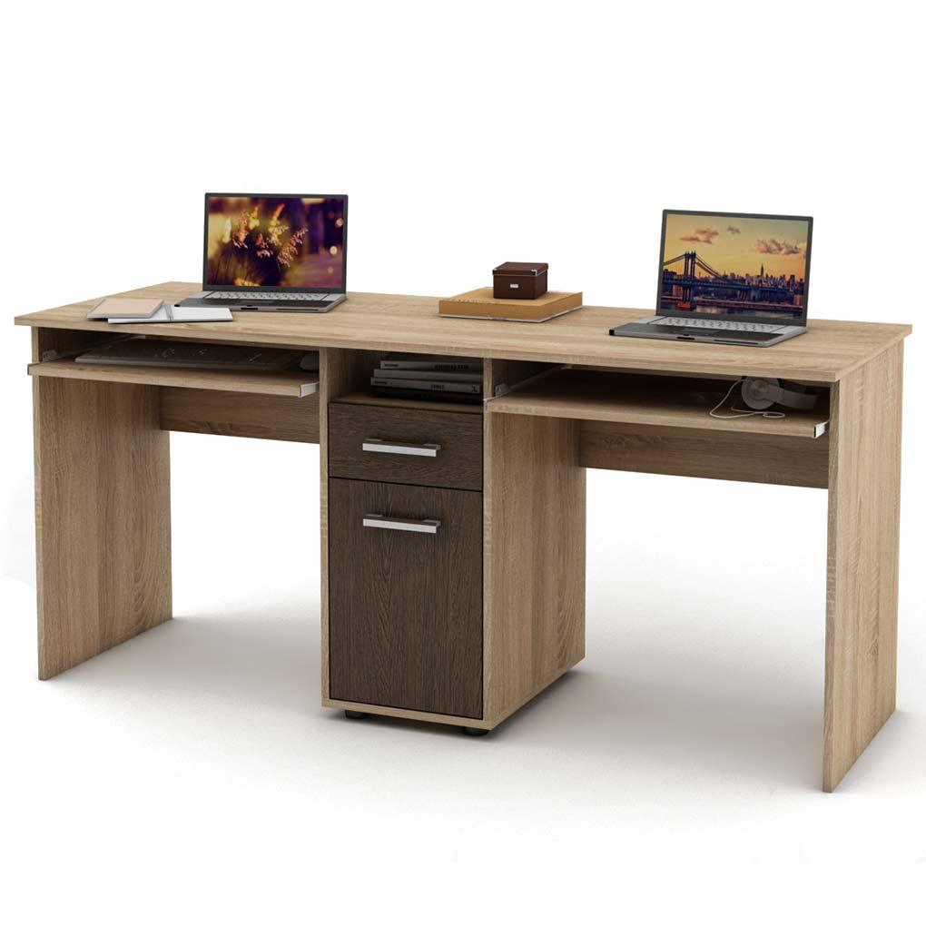 

Стол для двоих детей компьютерный KidsBunkBed C-034 дуб сонома венге темный 1640 х 600 х 746 мм