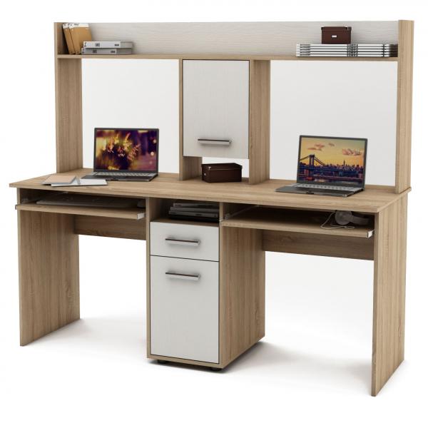 

Стол компьютерный KidsBunkBed C-029 дуб сонома белый 1630х600х1453 мм