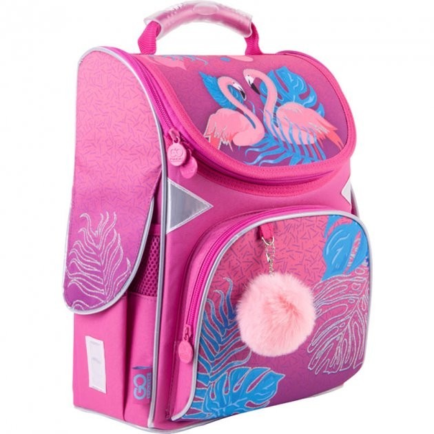 

Рюкзак школьный GoPack Education каркасный Pink flamingoes