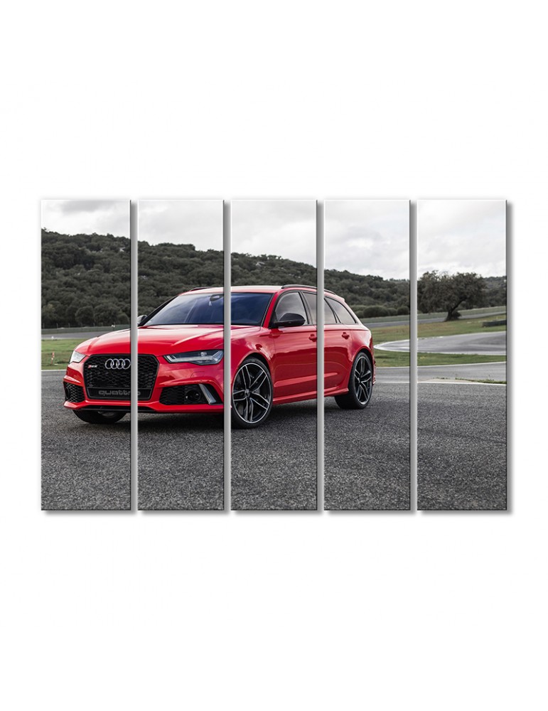 

Модульная картина Artel «Ауди rs6 авант красный автомобиль» 5 модулей 90x135 см
