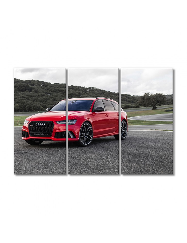 

Модульная картина Artel «Ауди rs6 авант красный автомобиль» 3 модуля 80x120 см