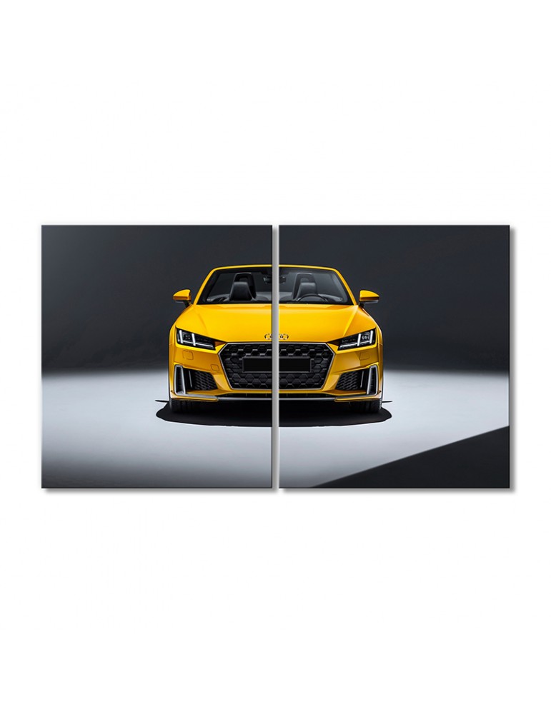 

Модульная картина Artel «Ауди TTS желтый автомобиль 2018» 2 модуля 80x120 см